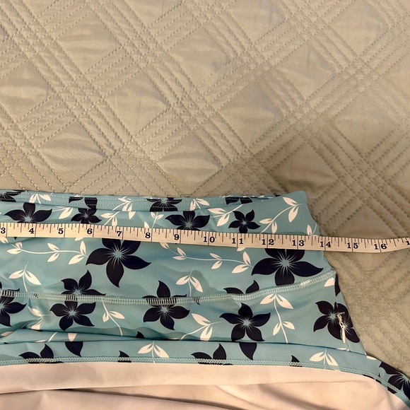 Athletic Skort, Midi, Blue Floral, Size Medium - Picture 6 of 11
